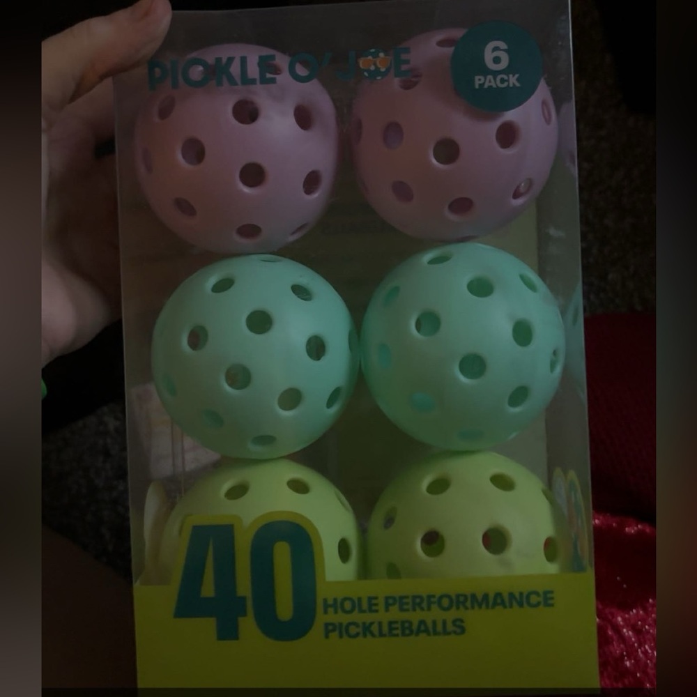 6-Pack Pastel Pickleballs (Pink, Mint, Yellow)